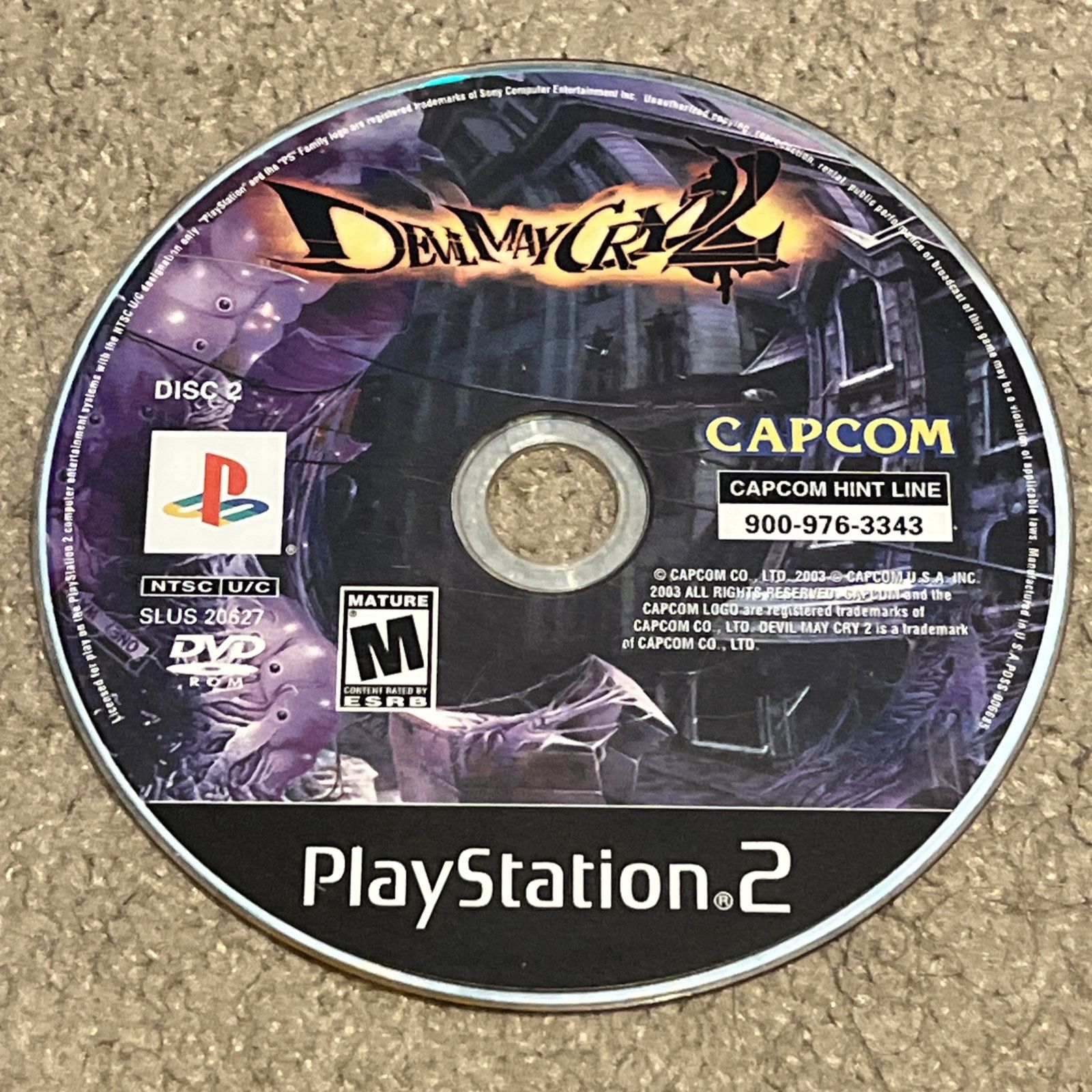 Devil May Cry 2 Sony PlayStation 2 PS2 Game Disc Only Tested