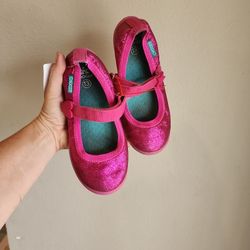 Chooze Girls Shoes Sparkle Glitter Pink Velcro Size 13