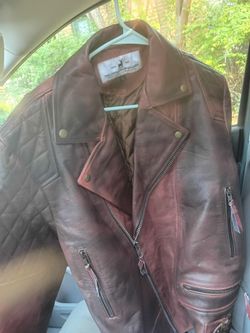 Used biker  leather jacket men's or women