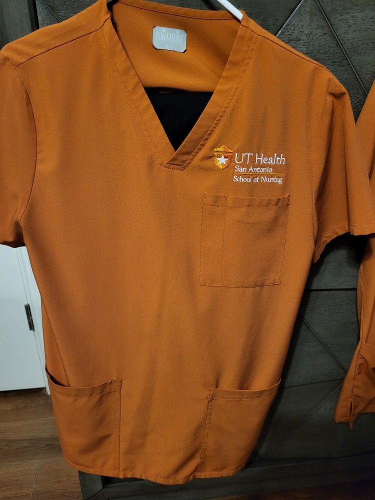 UT Health School of Nursing Scrub Tops: UTHSCSA