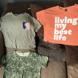 Girls Kids Large & XL.  Shorts Crop Tops Sweatshirt.  Location West Lancaster Street Ca.