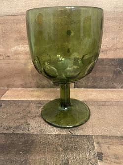 Vintage Green Goblet - Drinking Glass