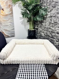 LARGE SIZE PET SOFA WHITE CREAM ORTHOPEDIC BEDSURE 😍🐾