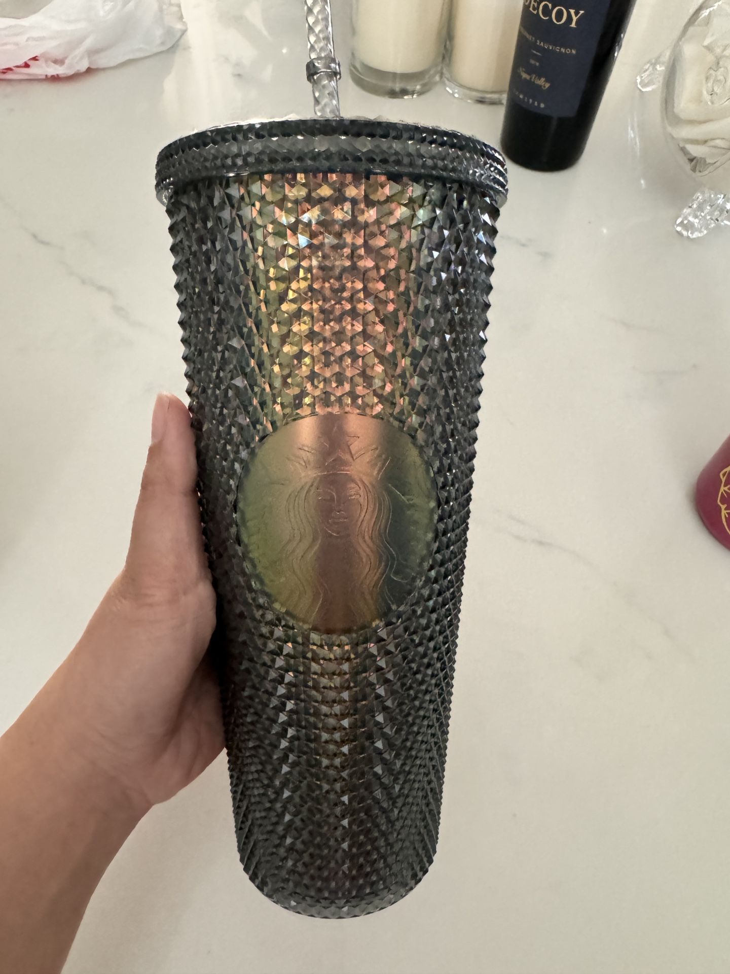 Starbucks Fall 2020 Grande Iridescent Studded Tumbler, 24oz SKU 011117241