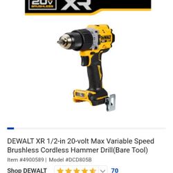 Dewalt 20v Xr Hammer Drill 