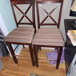  Two  2 8 Inch Bar Chairs 
