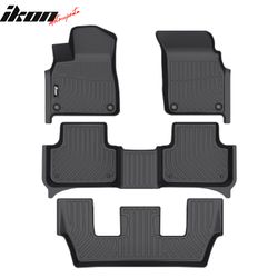 Fits 2020-2025 Audi Q7/SQ7 Floor Mats TPE Carpets 3D All Weather Custom Boot Liner