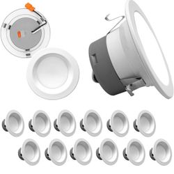 DLR4(v6) 4-inch White Selectable Recessed LED Downlight (12 Pack)