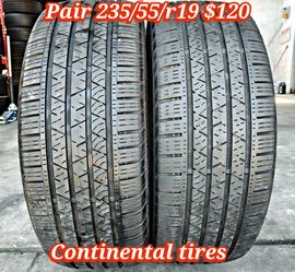 Pair of 2 continental tires 235/55/r19 ‼️ free instalation and balance ‼️