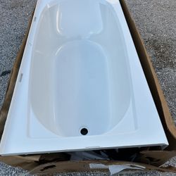 We have this beautiful bathtub new  We this on sale only $350no tax heavy duty acrylic fiber glass  retail$572 plus tax here only $$350 no tax also I 
