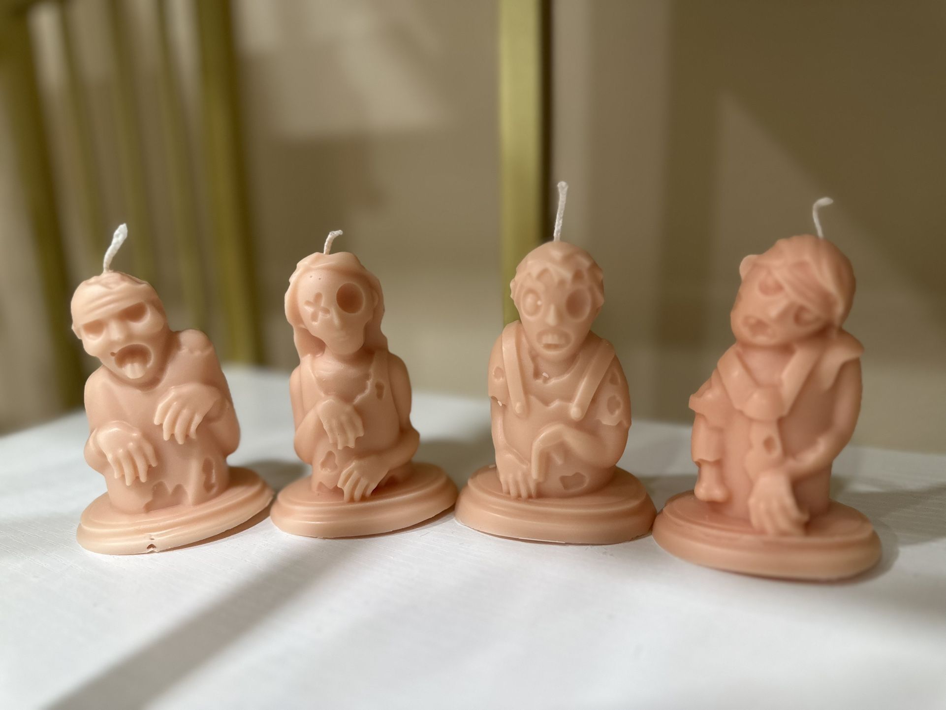 4 Horror Zombie Candles (Halloween)