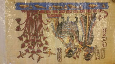 Egyptian painting on papyrus