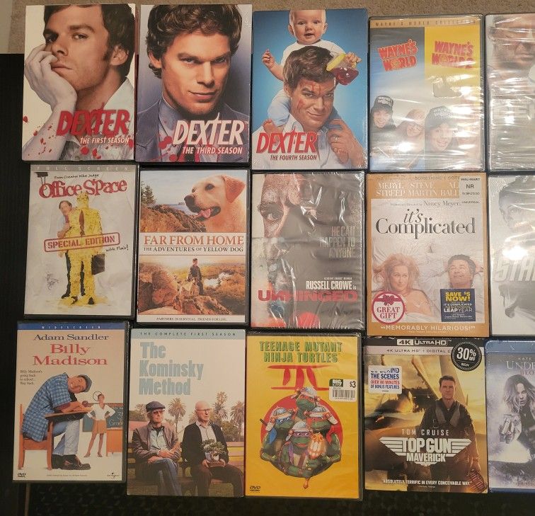 41 New and Used Blu Ray Dvd Mix Lot