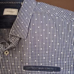 7 Diamonds Men's Short-Sleeved Shirt Size Large 100% Cotton