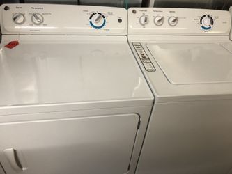 Used GE washer and dryer set. 1 year warranty