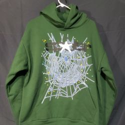 Sp5der Green hoodie  Mens size Medium 
