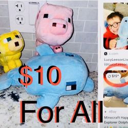 $10 Minecraft Bundle of Plushies in great condition