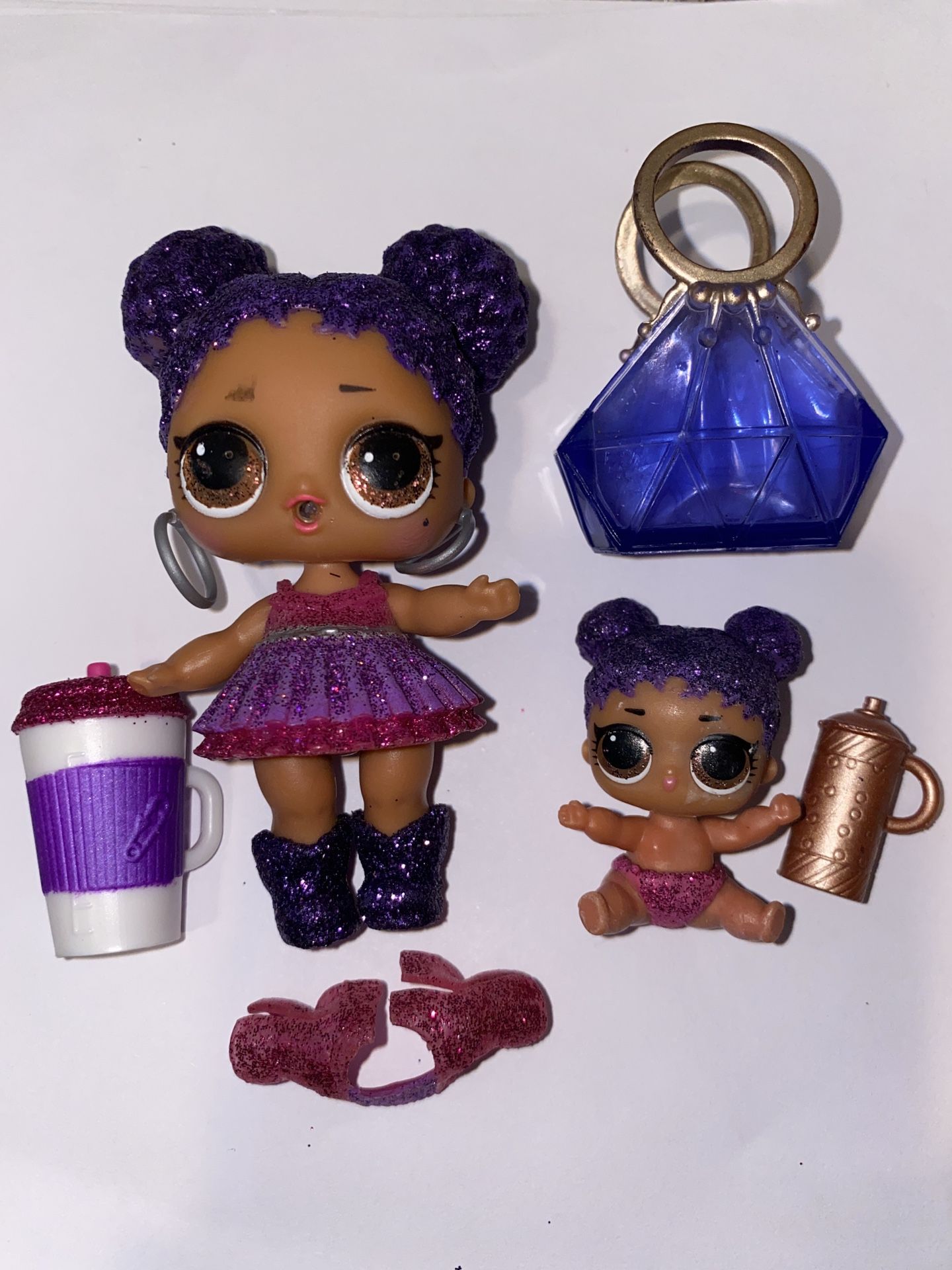 Lol doll “purple queen “ and lil sis