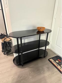 black entryway table