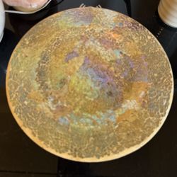 Decorative Hand Made Ceramic And Glass Plate 
