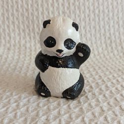 Panda Figure Handpainted 3" x 3" Home Decor 