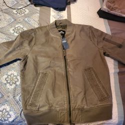 Hollister Olive Bomber Canvas Sz. Lg