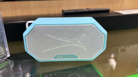 Altec Lansing HydraMini 2.0 EverythingProof Bluetooth Speaker, Waterproof IP67, Floats, 12-Hour Playtime, Built-In Magnet, Carabiner & Mount, Blue Whi