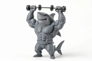 Strong Shark Figure — Funny 3D Printed Gift