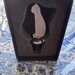 Cat Glass Wine Stopper 