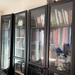 IKEA Billy Bookcases With Glass Door