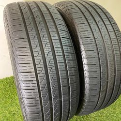 U107  225 40 19 93V  Pirelli Cinturato P7 Run Flat  2 Used Tires 70% Life 