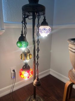 Moroccan style tall lamp