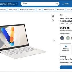 New In Box ASUS Vivobook Intel Core 5 120U 8GB 512 pink! 