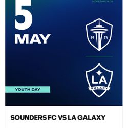 5 Tickets Sounders FC vs LA Galaxy 