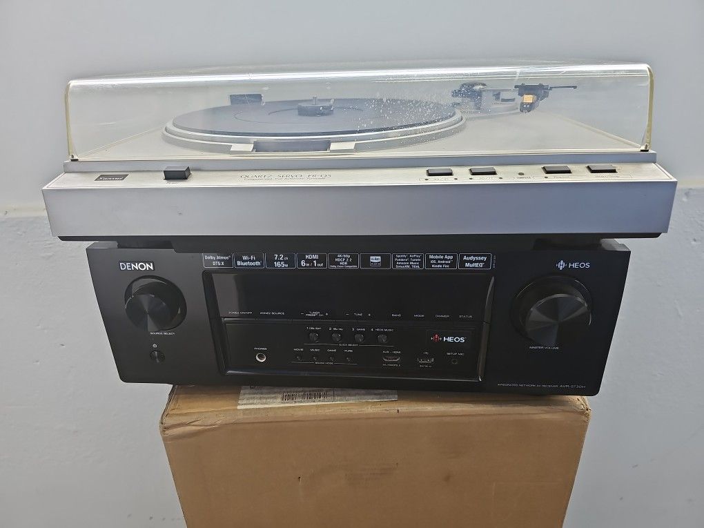Denon & Sansui Turntable  In Good Working Condition  Remote Included For The Receiver 