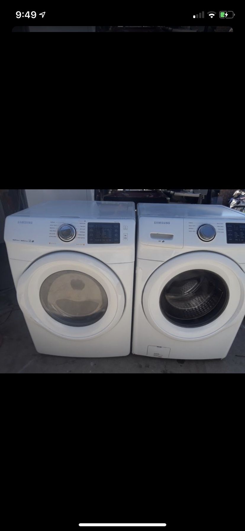 Like new conditions set of washer and electric dryer Samsung
