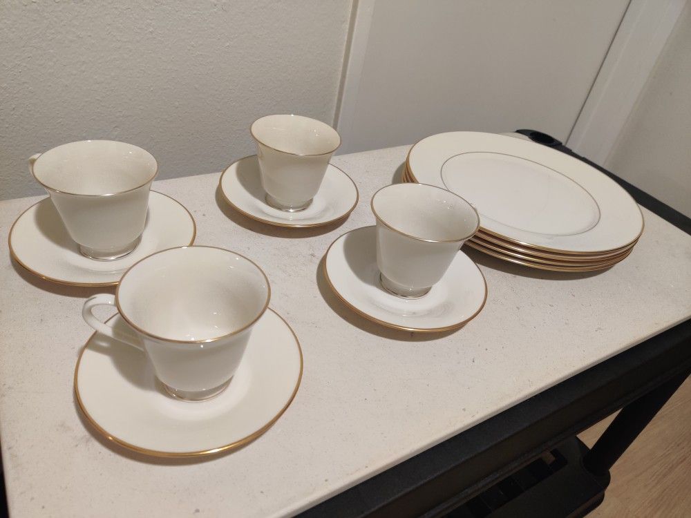 Vintage Lenox Hayworth Teacup Set And Plate Set