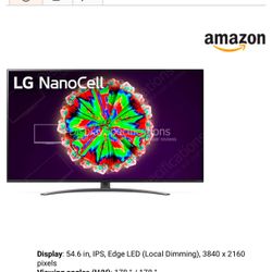 Lg 55-inch 55NANO81ANA Nano 8 Series Class 4K Smart UHD NanoCell TV with AI ThinQ Cinema