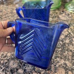 Blue Glass Ware Antique 