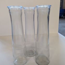 Set Of 3 Tall Vases