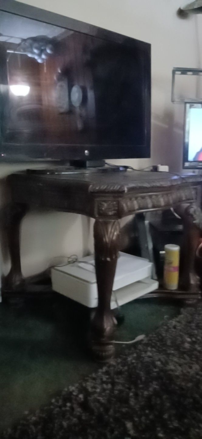 Large Solid Wood End Table