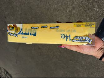 Jumbo yellow 14 ounce squeeze butter stick squishy sensory toy