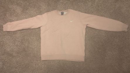 Men's Vintage Nike Blue Tag Salmon Color Sweater Size Large with nike swoosh