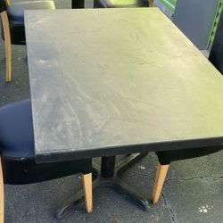 Black Restaurant/Bar-Style Square Table – Table Only