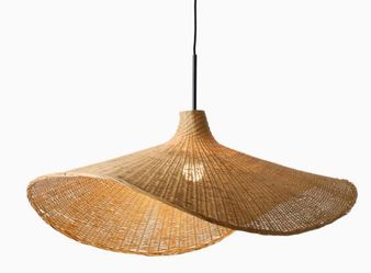 West Elm Callie Woven Pendant NEW 