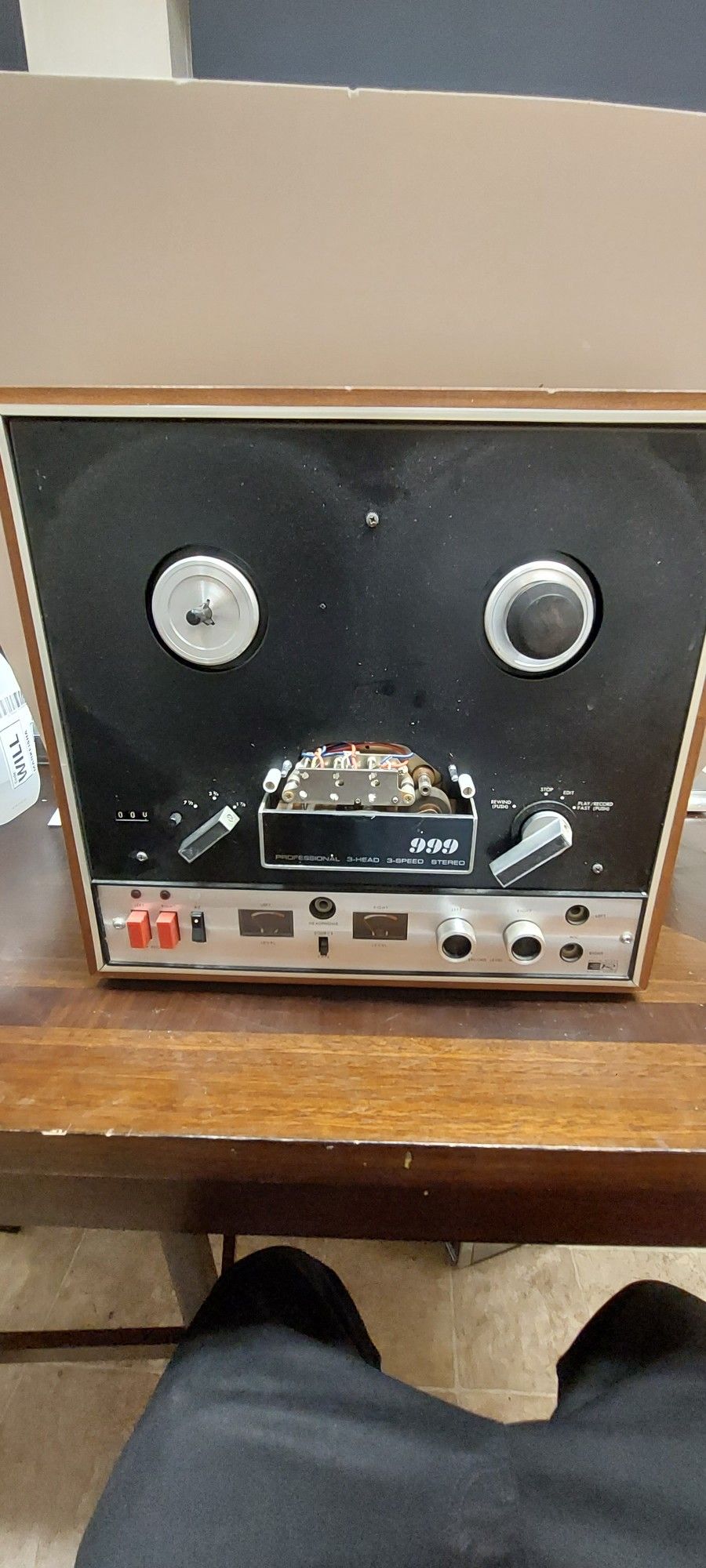Realistic 999B 3 Head 3 Speed Reel to Reel Tape Player/Recorder*PARTS