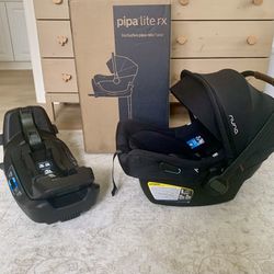 Nuna Pipa Lite RX Infant Car Seat and RELX Base, Caviar 