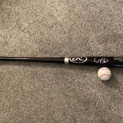 Tampa Bay Rays Wander Franco Signed Bat And Official Baseball Lot JSA Authentication New
