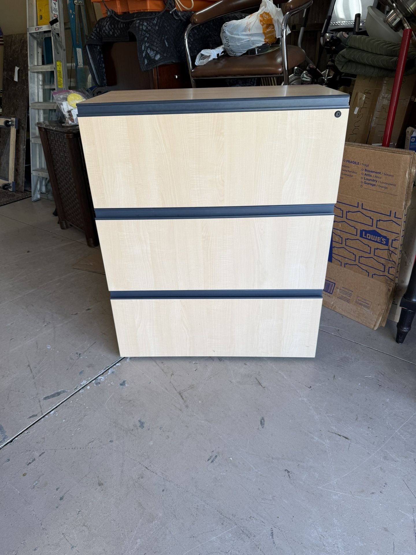 Groupe lacasse lateral three drawer File Cabinet Excellent New Condition