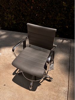 Grey Leather Office chair